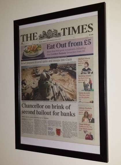 The Times Chancellor on of second bailout for banks